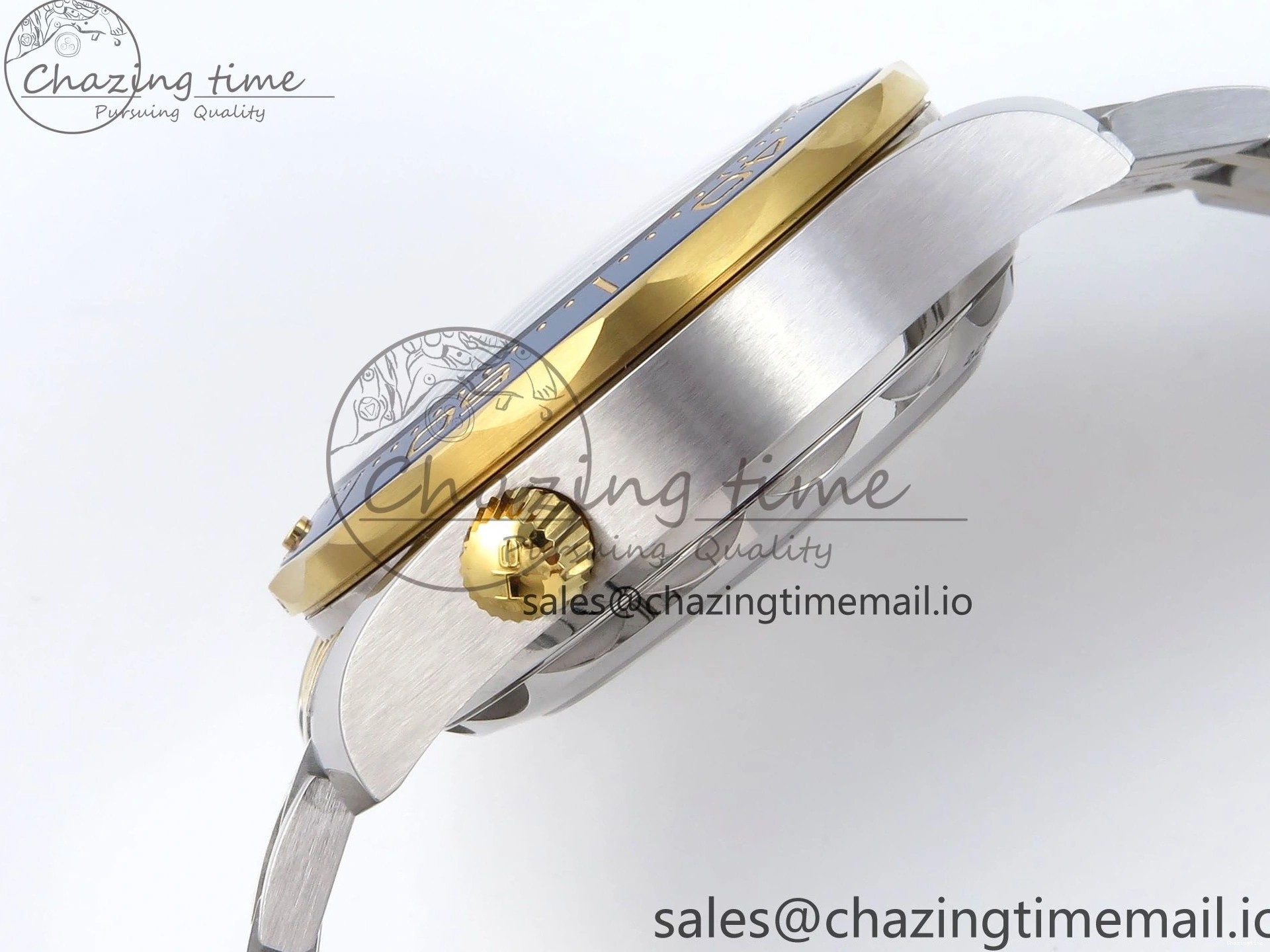 0306 Seamaster 300m Chrono SS YG OMF 1:1 Best Edition Blue Dial on SS YG Bracelet A Seasonal 7691